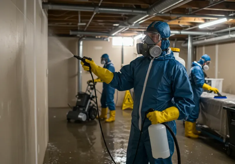 Basement Sanitization and Antimicrobial Treatment process in Bridport, VT